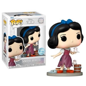 Figura de vinilo Funko Pop! de unos 9 cm. de Blancanieves, del clásico de Disney. Una edición especial con el atuendo del inicio de la película.