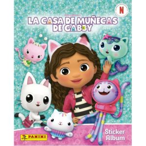 Pack de álbum y 15 sobres de cromos de la nueva colección de Panini de "La casa de muñecas de Gabby". ¡Comienzas así con 75 cromos!