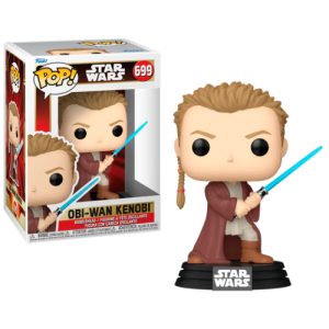 Figura de vinilo Funko Pop! de unos 9 cm. de Obi-Wan Kenobi (Padawan), conmemorativa del 25º Aniversario del Episodio I: La amenaza fantasma, del Universo Star Wars.