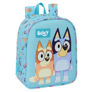 Mochila infantil Bluey adaptable a carro.