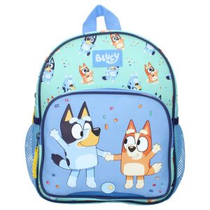 Mochila infantil de Bluey y Bingo con rejillas laterales y gran bolsillo delantero