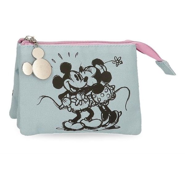 Monedero triple con diseño inspirado en Mickey y Minnie Mouse