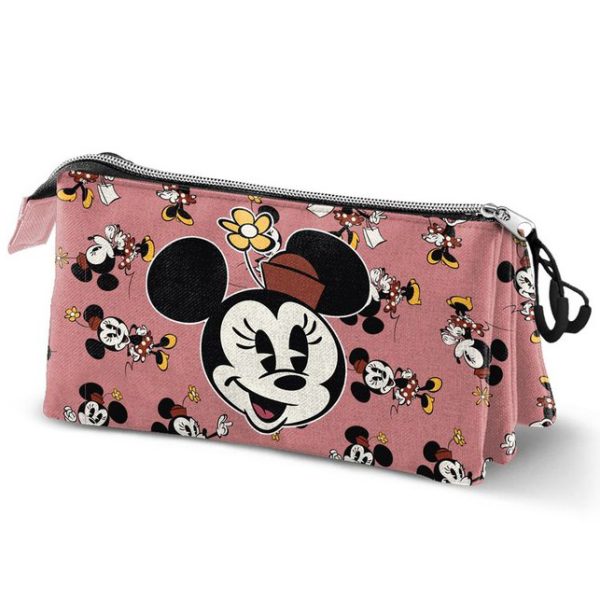 Estuche portatodo triple de Minnie Mouse con su apariencia de los nuevos cortometrajes de "El maravilloso mundo de Mickey Mouse"